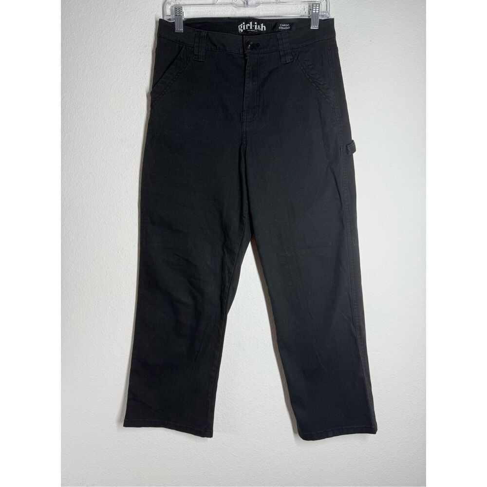 Girlish Cargo Straight Pants Women’s Size 9/29 Black Pockets